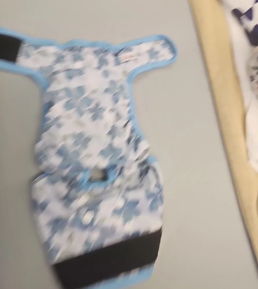 Grecle Reusable Floral Print Doggie Doggy  Diapers - 3 Pack Size Medium